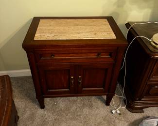 Side table with marble insert top