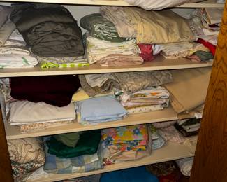Closet full of misc linens