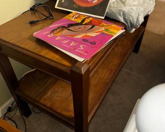 Very heavy two tier lighted table. Homeowner used it for her houseplants.