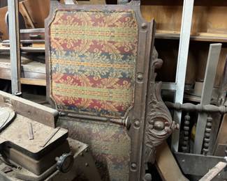 Settee back only. Bottom was damaged beyond repair