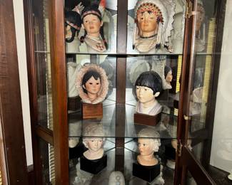 Collection of Cybis porcelain busts