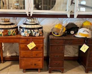 Hanging Lamps & Fire Helmets