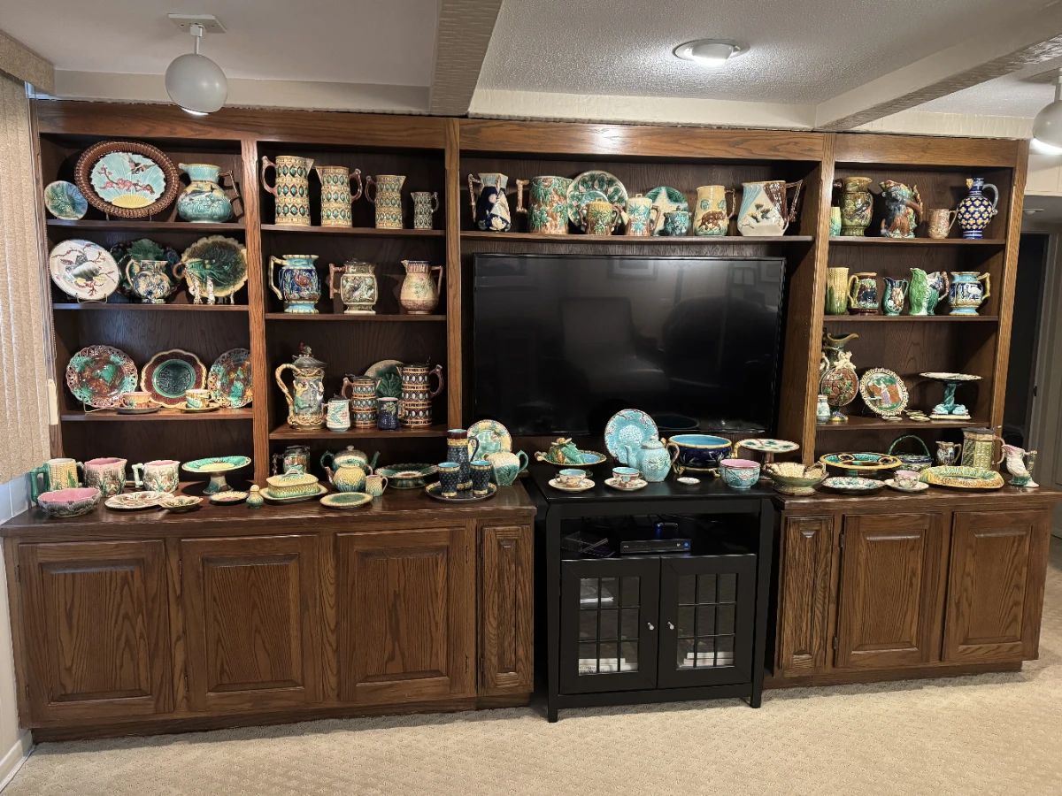 More than 100 pieces of Antique Majolica including many hard to find pieces!