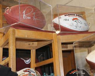 signed footballs Romanowski, Sharpe and others