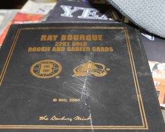 Ray Bourque 22 kt Gold Rookie and Career Cards