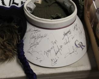Signed Rockies Sun Visor