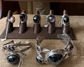 Mostly Sterling Pieces (most with Onyx)
