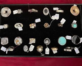 Mostly Sterling rings 