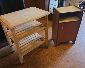 EBE229 - Rolling Cart and Side Table 