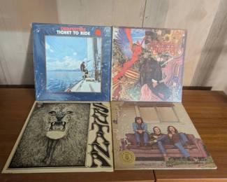 EBE071 - Classic Rock Vinyl Record Lot – Santana, Crosby Stills & Nash, Carpenters (4 LPs)