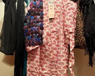 EBE246 Thai Silk Vest, Casual Kimono, And Scarf Collection 