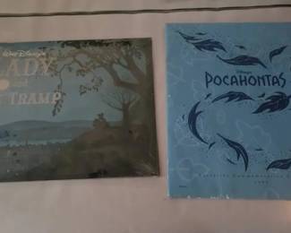 EBE119 - Vintage Disney Commemorative Lithograph Set - Lady and the Tramp & Pocahontas (1995)