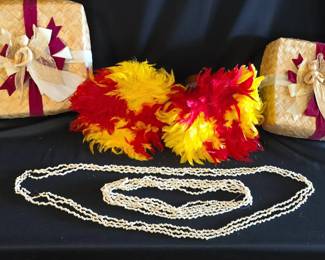 EBE243 - Hawaiian  Uli'uli, Lei and Decorative Baskets