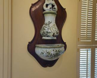 Antique French fiance font and bowl