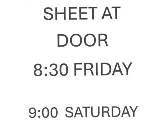 Signin sheet at door