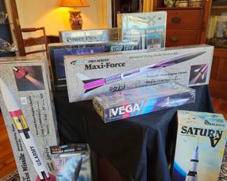 Model rockets, planes, Starwars