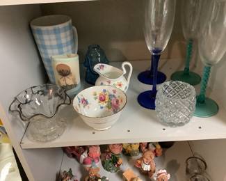 Vase with Silver 925 overlay , Vintage sugar and creamer