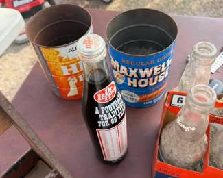 Vintage cans & bottles