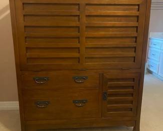 Maria Yee Shinto Office Armoire, Asian Inspired, also referred to as a Sukiya Office Armoire, Traditional Japanese Choba Tansu, 48"W x 23"D x 57"H