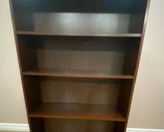 Vintage Solid Wood, Mahogany Finish, 4-Shelf Bookcase, 36"W x 12"D x 60"T