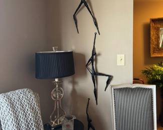 Metal sculptures by the artist Benedict. Sold as a set. Truly intriguing work!