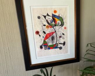 Joan Miro L'écolière au Buisson limited edition numbered/ embossed.