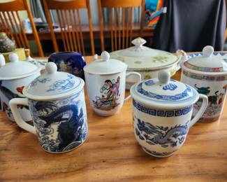 Vintage Tea Cups with Lids