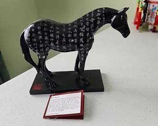 The Trail of Painted Ponies  Chinese Calligraphy #1526 Vintage