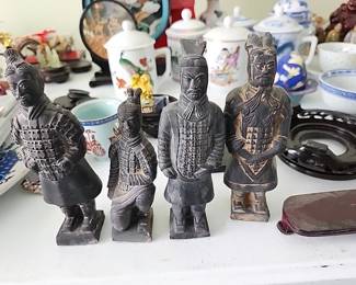 Vintage Terra Cotta Warrior Figurines