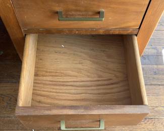 Vintage Mid-Century Modern Indiana Desk Co. Wooden Executive Desk 54 x 30 x 30