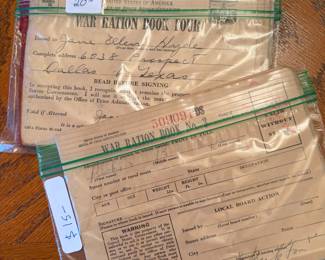 WWII ration books