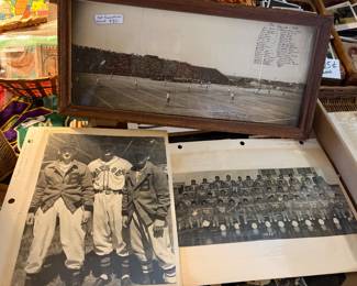 1929 Simmons U football team on field pic with player id, old Baylor Baseball pic