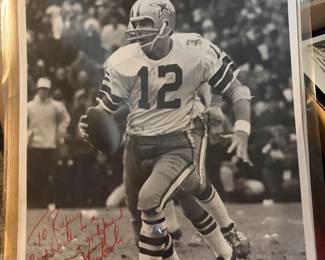 Inscribed and signed Roger Staubach photo dated 1971 (1st championship)