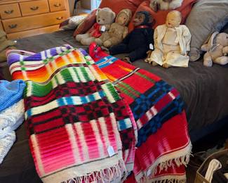 2 beautiful wool Mexican blankets.