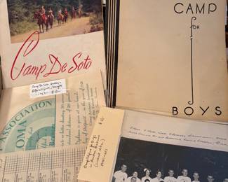 Camp Lookout Mountain, Camp Alpine, Camp DeSoto 1950’s ephemera
