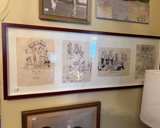 Second cartoon drawing of 1950’s summer camp vacation.