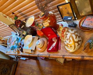 Dining room area knickknacks. 