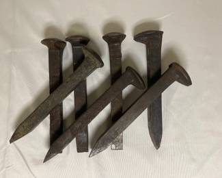 Antique railroad spikes 