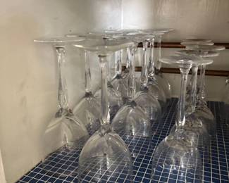 Set of Crystal Wine Glasses