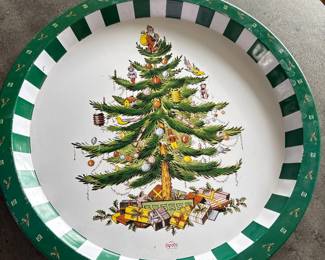Spode Christmas Tree Metal Serving Tray