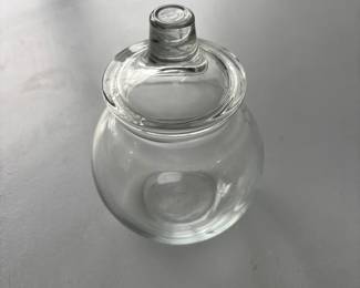 Princess House Heritage Etched Glass Apothecary Jar with Lid
