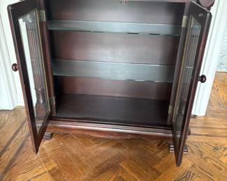 Dark Wood Curio Cabinet with Glass Doors second image