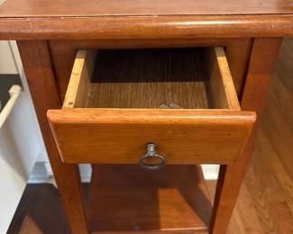 MidCentury Modern Walnut Nightstand with Drawer second image
