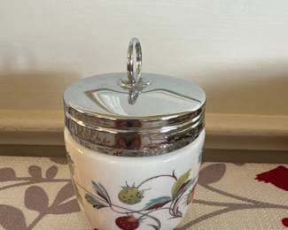 Royal Worcester Strawberry Fair Egg Coddler with Lid