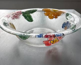 HandPainted Glass Bowl second image