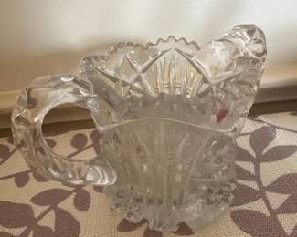 Victorian Pressed Glass Handled Basket  Imperial Glass NuCut second image