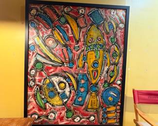 Abstract Mid-Century Modern Style Artwork