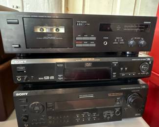 Yamaha Stereo Cassette Deck KX and Sony Audio or Video Control Receiver STRDE and Sony DVD Player DVPS second image