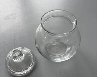 Princess House Heritage Etched Glass Apothecary Jar with Lid third image