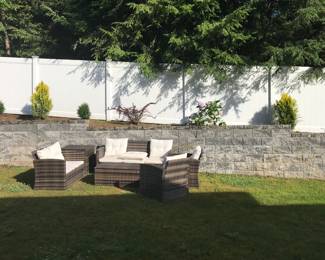 Woven rattan style outdoor set 